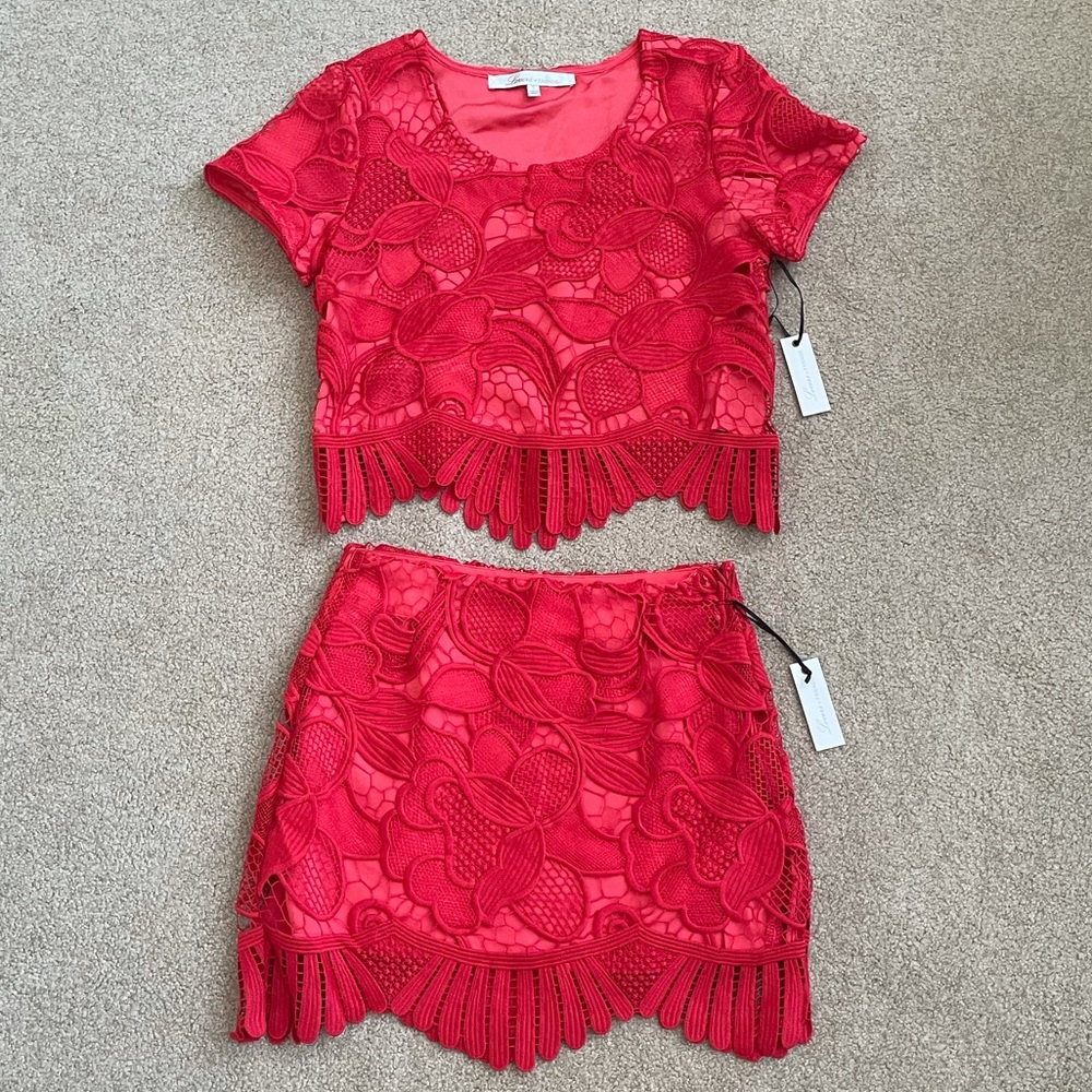 Lovers + Friends Two Piece Lace Set